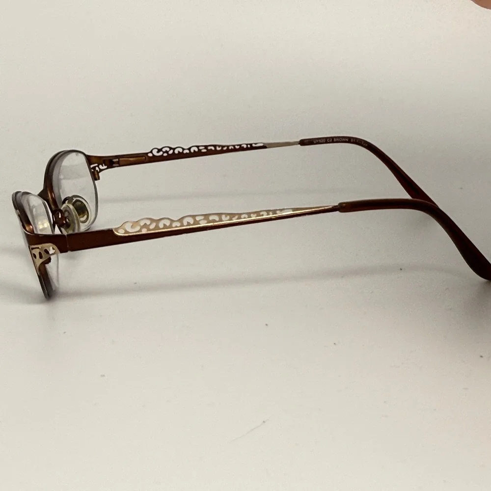 OPAL Design Canada Eyeglasses UY520 C2 Brown Metal Frames 51-17-135‎ Eyewear
